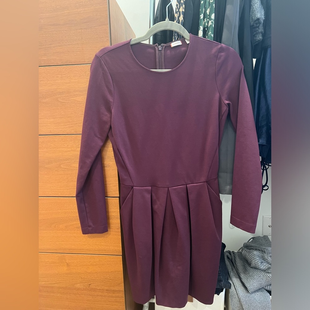 Burgundy dress from Aritzia Sunday Best